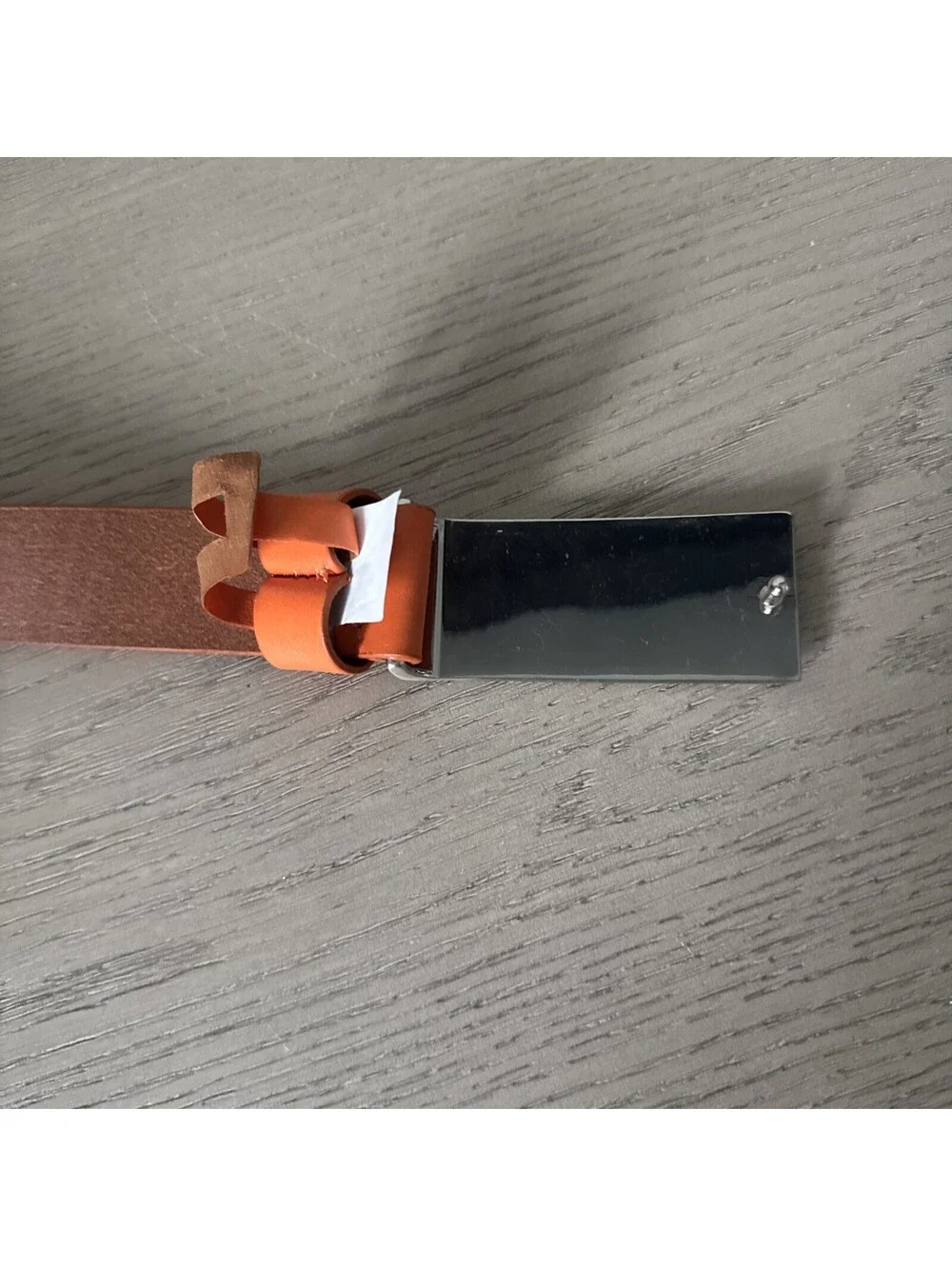 Puma Golf Leather Belt Adult Size Large Orange Silver Orange Enamel Buckle